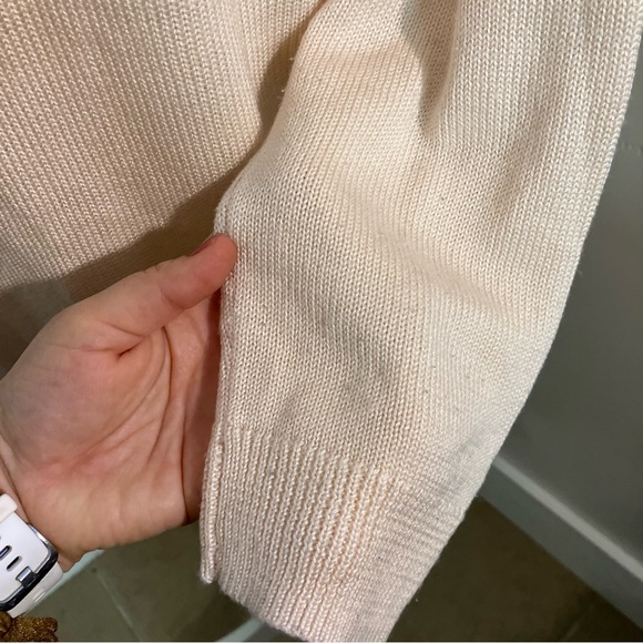 5/$20 SOHO New York Company Pink cross bodice light pink sweater, M - Picture 7 of 10